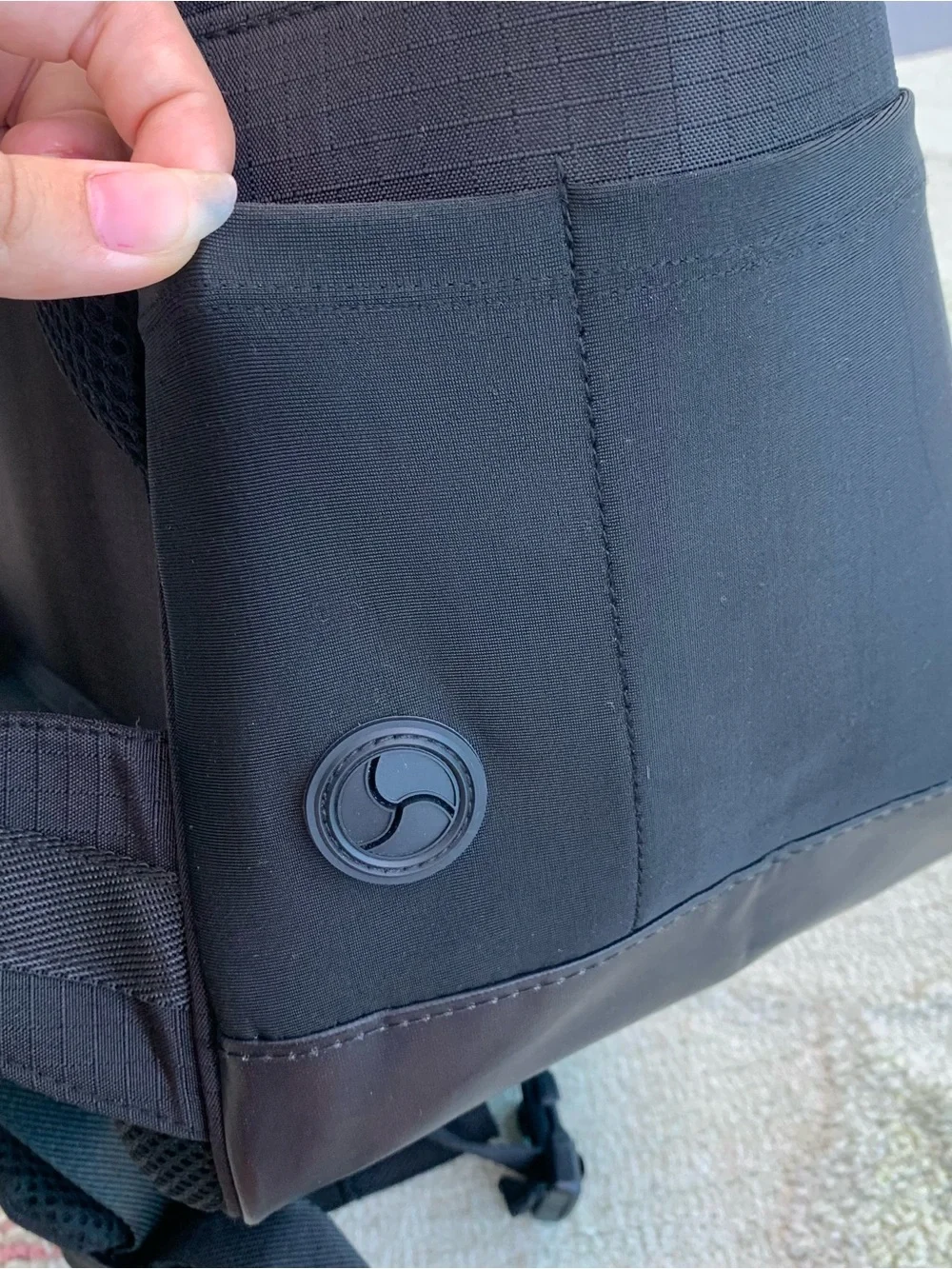 Reddy Black Cotton Canvas Pet Carrier Backpack